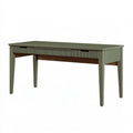 Bureau 140 x 60 x 75 cm vert en bois d'ingénierie avec 2 tiroirs style contemporain
