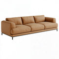 Canapé 3 places 220 x 90 x 85 cm aspect cuir camel style contemporain