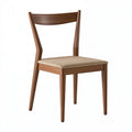 Chaise de salle à manger 48 x 52 x 82 cm bois brun assise tressée style scandinave