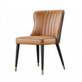 Chaise de salle à manger 52 x 60 x 86 cm revêtement synthétique camel style contemporain